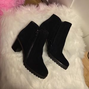 Versatile Black Ankle Booties with Chunky Heel